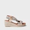 Toni Pons Cuñas Medias | Abiertas | TINA - Alpargata de mujer con cuña y bandas elásticas | TINA