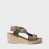 Toni Pons Cuñas Medias | Abiertas | TINA - Alpargata de mujer con cuña y bandas elásticas | TINA