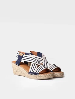 Toni Pons Cuñas Medias | Abiertas | TINA - Alpargata de mujer con cuña y bandas elásticas | TINA