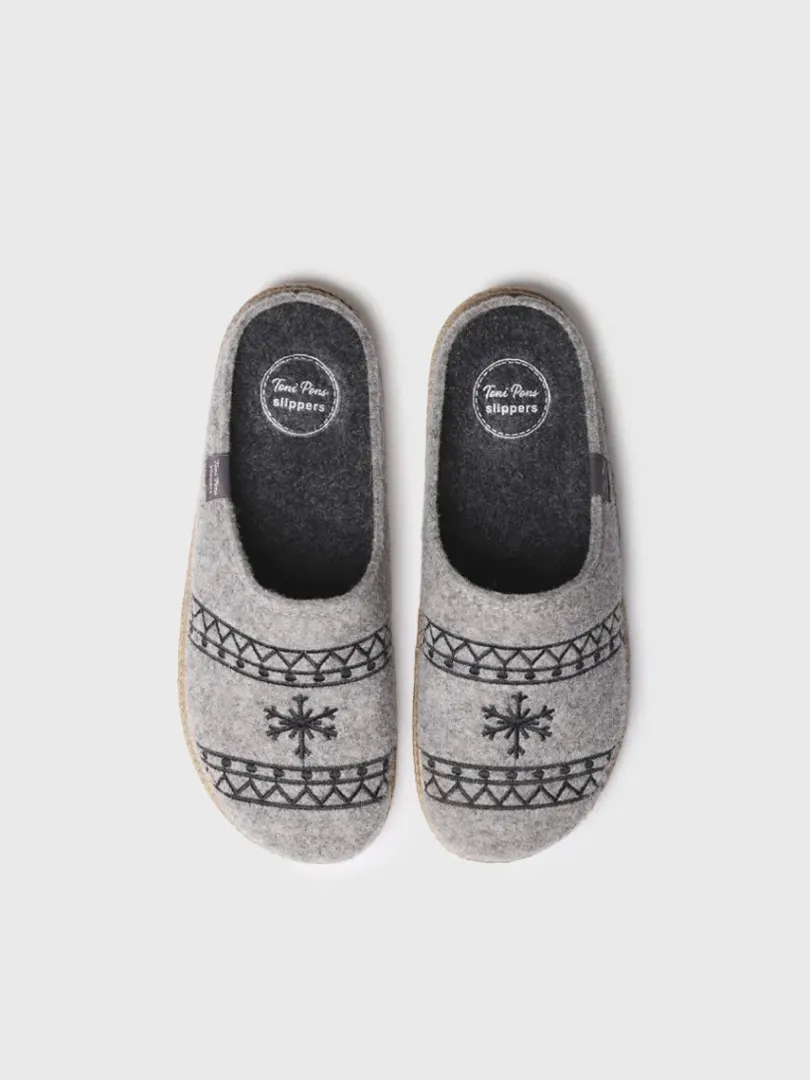 Toni Pons Slippers | TOBI-EF - Slippers para hombre en fieltro | TOBI-EF