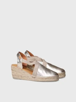 Toni Pons Cuñas Medias | Cerradas | TOSSA - Alpargata de piel con cuña media para mujer | TOSSA