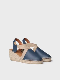 Toni Pons Cuñas Medias | Cerradas | TOSSA - Alpargata de piel con cuña media para mujer | TOSSA