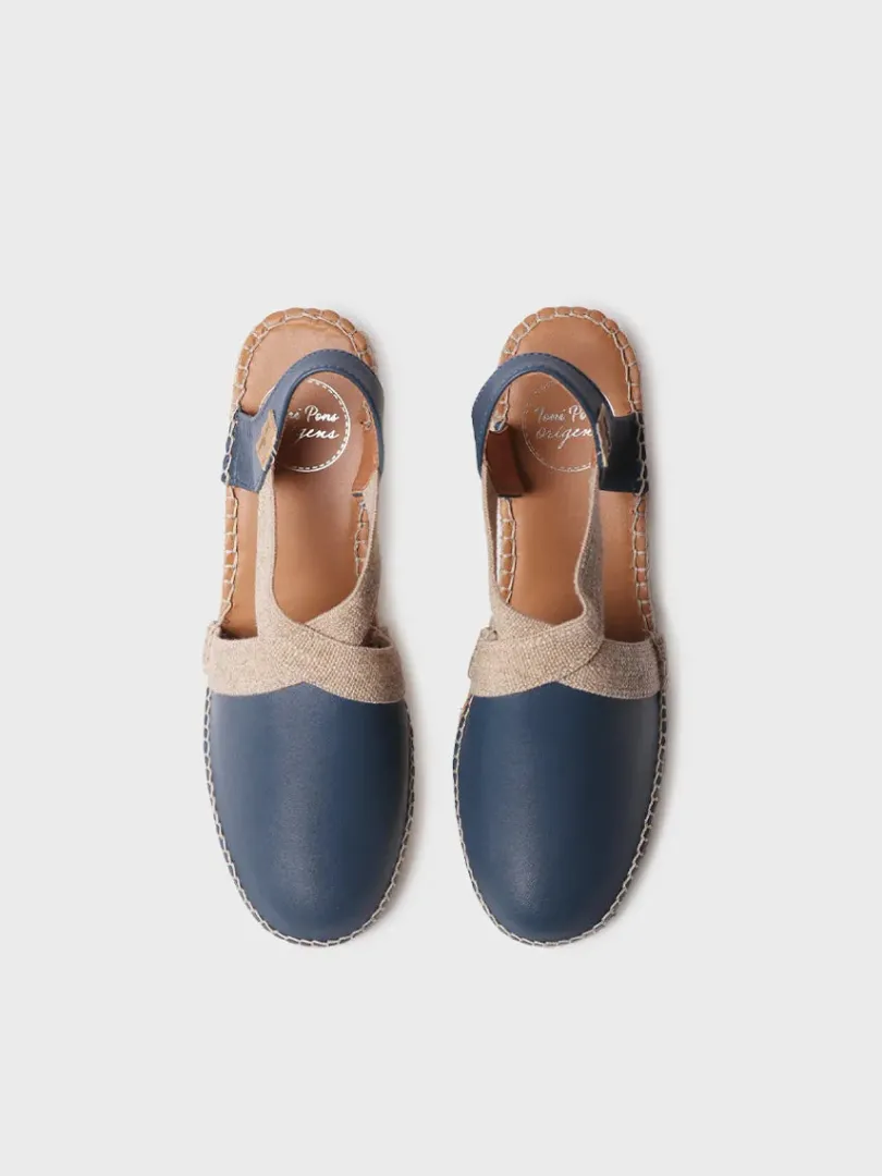 Toni Pons Cuñas Medias | Cerradas | TOSSA - Alpargata de piel con cuña media para mujer | TOSSA
