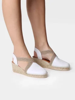 Toni Pons Cuñas Medias | Cerradas | TOSSA - Alpargata de piel con cuña media para mujer | TOSSA