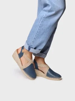 Toni Pons Cuñas Medias | Cerradas | TOSSA - Alpargata de piel con cuña media para mujer | TOSSA
