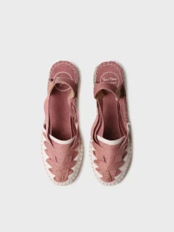 Toni Pons Cuñas Medias | Cerradas | TRACY-CZ - Alpargata de mujer en algodón crudo con cuña y cintas | TRACY-CZ
