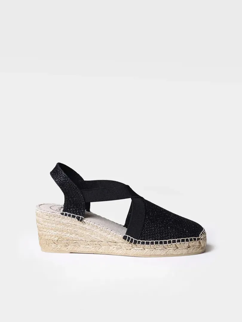 Toni Pons Cuñas Medias | Cerradas | TRITON - Alpargata vegana brillante para mujer | TRITON