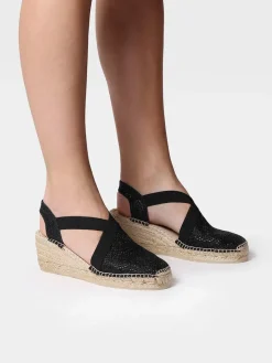 Toni Pons Cuñas Medias | Cerradas | TRITON - Alpargata vegana brillante para mujer | TRITON