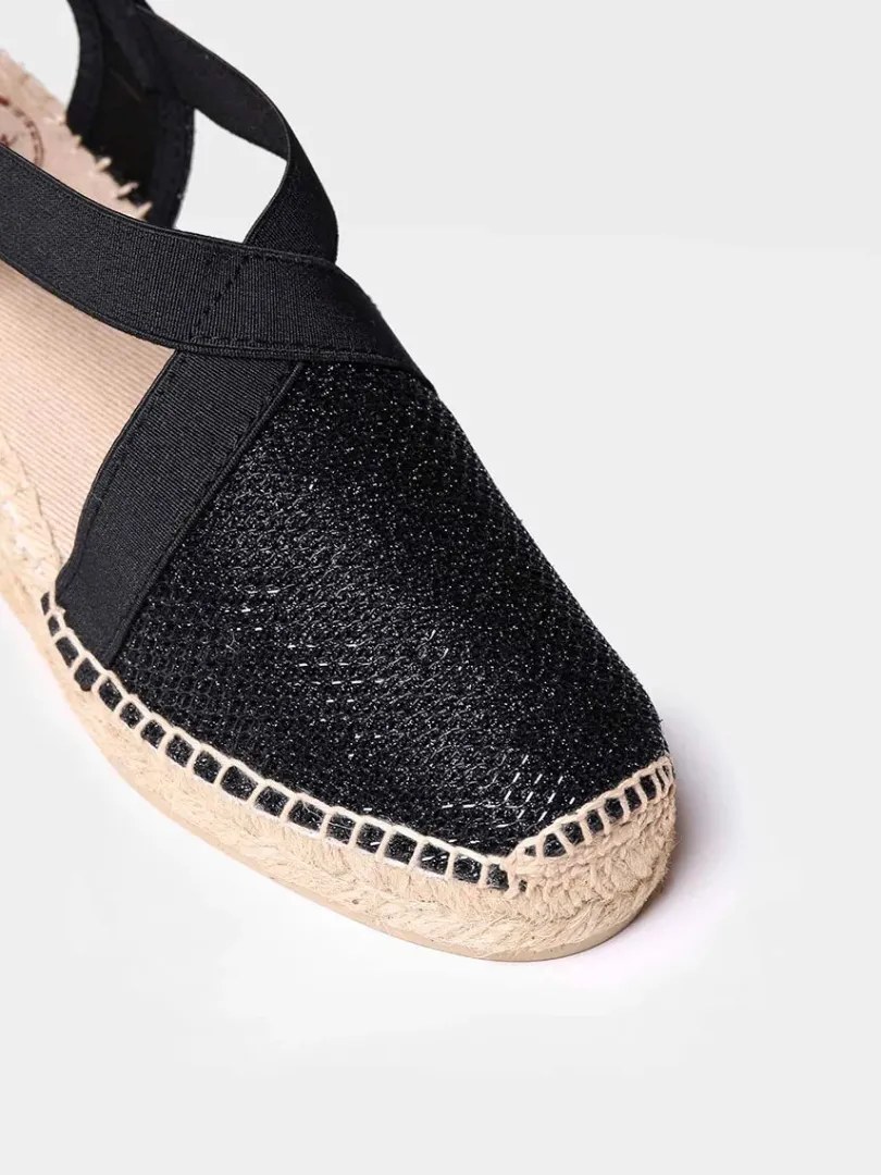 Toni Pons Cuñas Medias | Cerradas | TRITON - Alpargata vegana brillante para mujer | TRITON