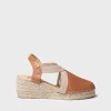 Toni Pons Cuñas Medias | Cerradas | TUNDRA - Alpargata de mujer en piel con cuña y elásticos diseñada para un calce más ancho | TUNDRA