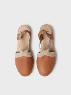 Toni Pons Cuñas Medias | Cerradas | TUNDRA - Alpargata de mujer en piel con cuña y elásticos diseñada para un calce más ancho | TUNDRA