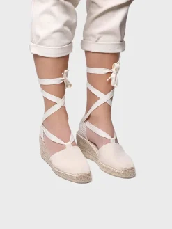 Toni Pons Cuñas Medias | Cerradas | VALENCIA - Alpargata valenciana con vetas para mujer | VALENCIA