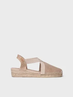 Toni Pons Cuñas Medias | Cerradas | VERDI-V - Alpargata vegana plana para mujer en tejido de algodón | VERDI-V