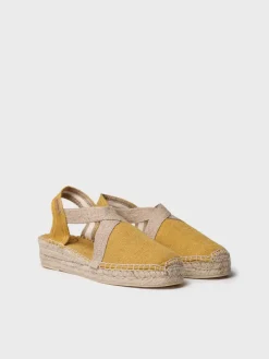 Toni Pons Cuñas Medias | Cerradas | VERDI-V - Alpargata vegana plana para mujer en tejido de algodón | VERDI-V