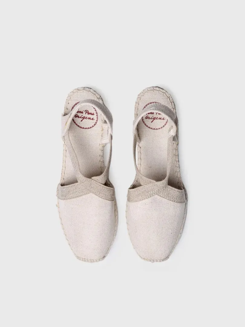 Toni Pons Cuñas Medias | Cerradas | VERDI-V - Alpargata vegana plana para mujer en tejido de algodón | VERDI-V