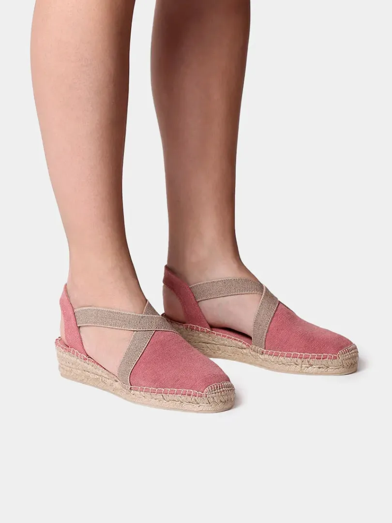 Toni Pons Cuñas Medias | Cerradas | VERDI-V - Alpargata vegana plana para mujer en tejido de algodón | VERDI-V