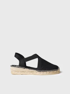 Toni Pons Cuñas Medias | Cerradas | VERONA - Alpargata vegana plana para mujer con elásticos | VERONA