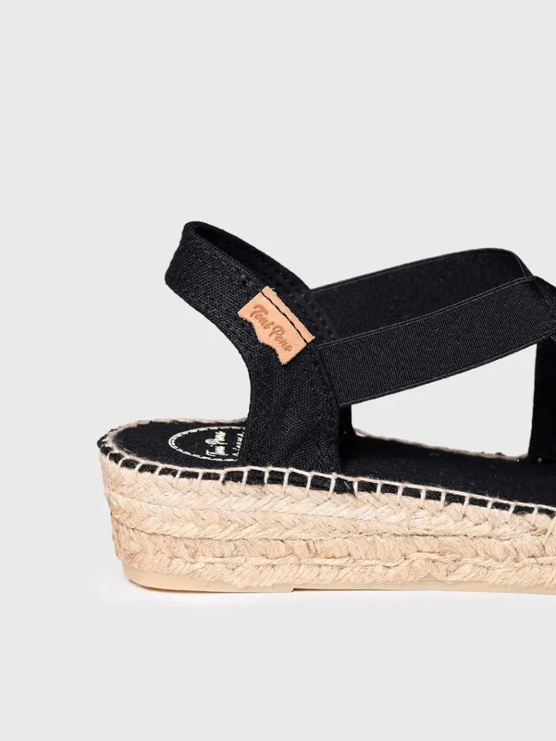 Toni Pons Cuñas Medias | Cerradas | VERONA - Alpargata vegana plana para mujer con elásticos | VERONA
