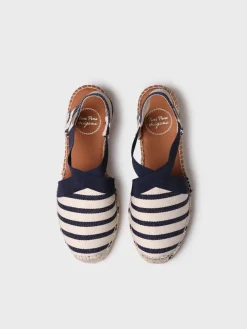 Toni Pons Cuñas Medias | Cerradas | VINAROS - Alpargata vegana de mujer en algodón a rayas con cuña | VINAROS