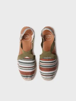 Toni Pons Cerradas | Cuñas Bajas | VINAROS - Alpargata vegana de mujer en algodón a rayas con cuña | VINAROS